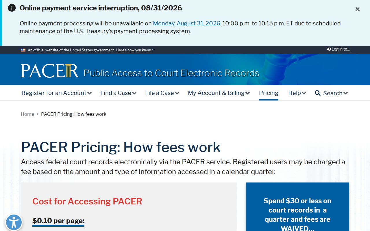Rutherford County case lookup comparison of state court Register of Actions and federal docket access