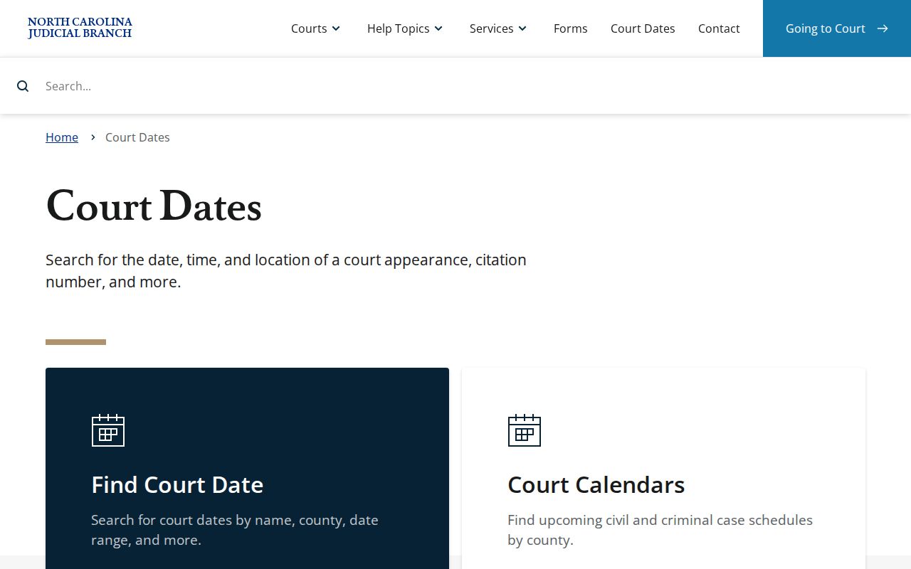 Rutherford County court dates: Judicial Branch hub for Portal search, county calendars, closures, and missed dates