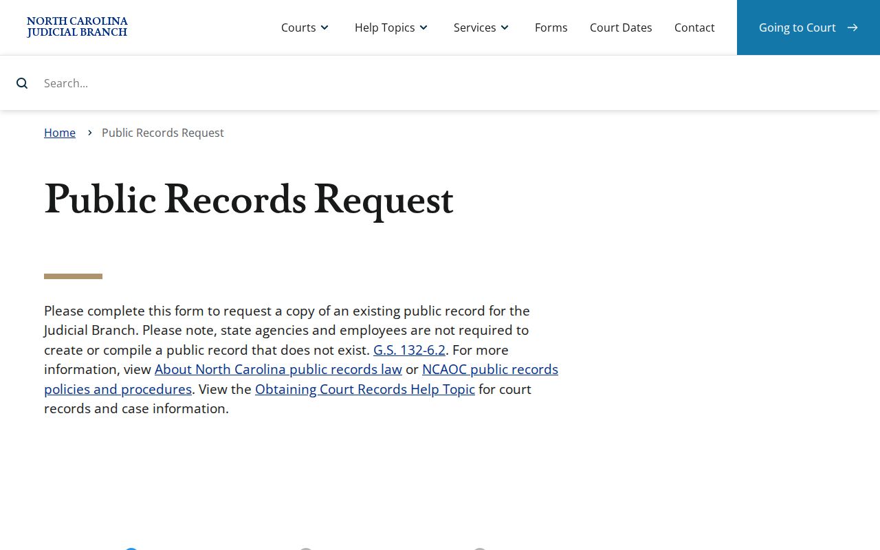 Rutherford County court records NCAOC web form and Clerk routing boundary