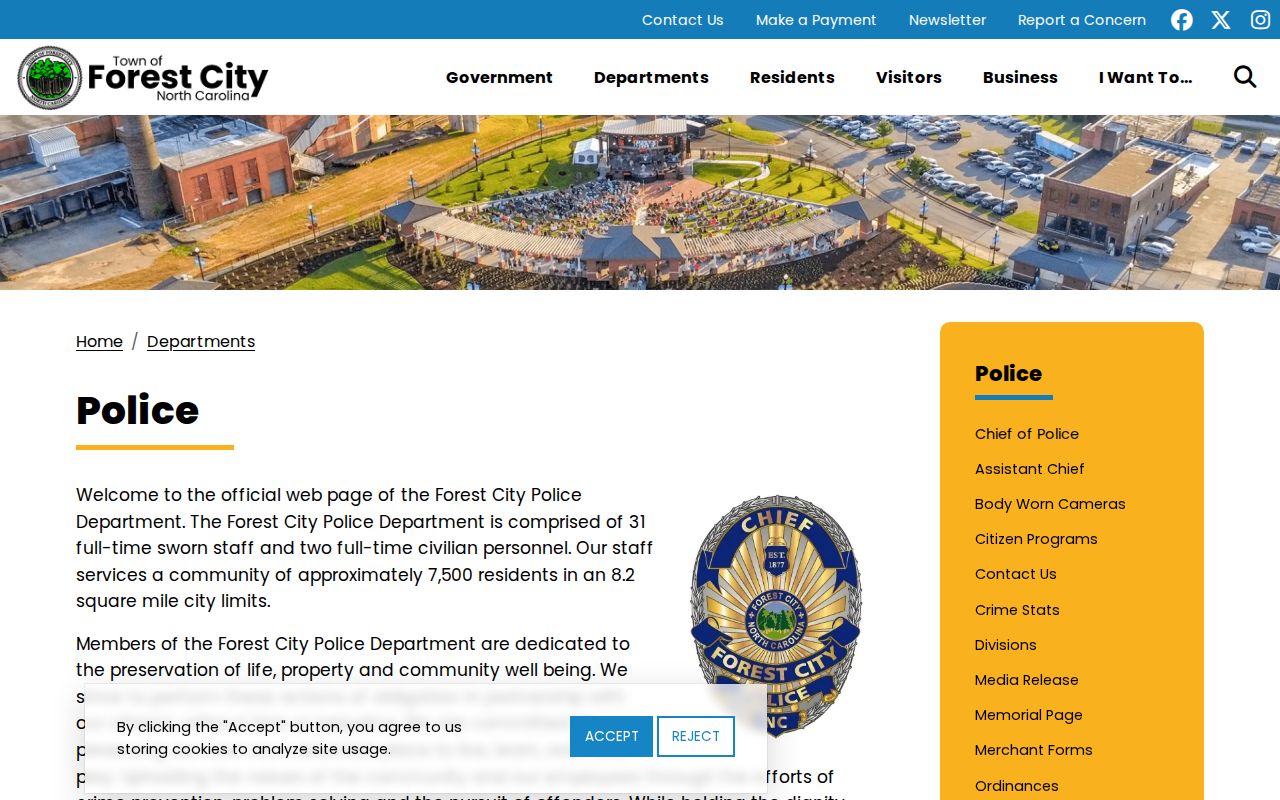 Rutherford County Forest City court docket police issuing-agency context