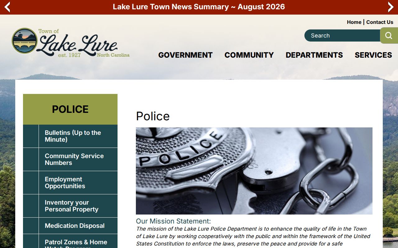 Rutherford County Lake Lure court docket police payment route