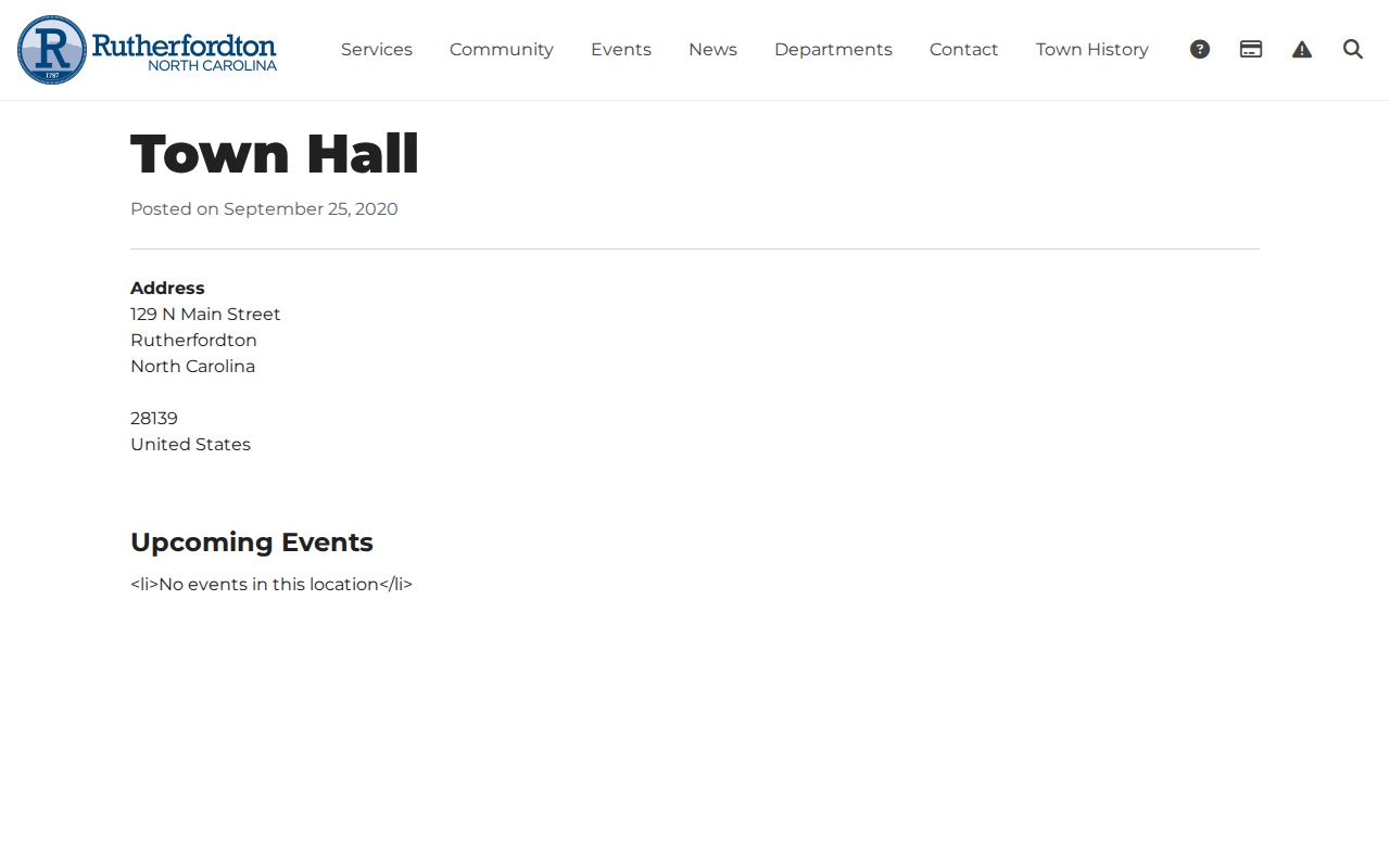Rutherford County Rutherfordton court docket Town Hall address distinction