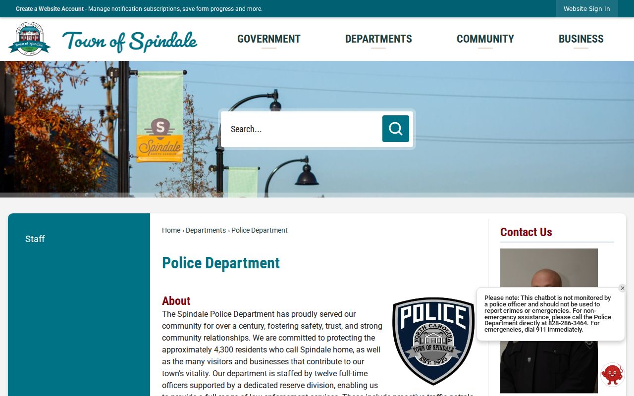 Rutherford County Spindale court docket police contact context